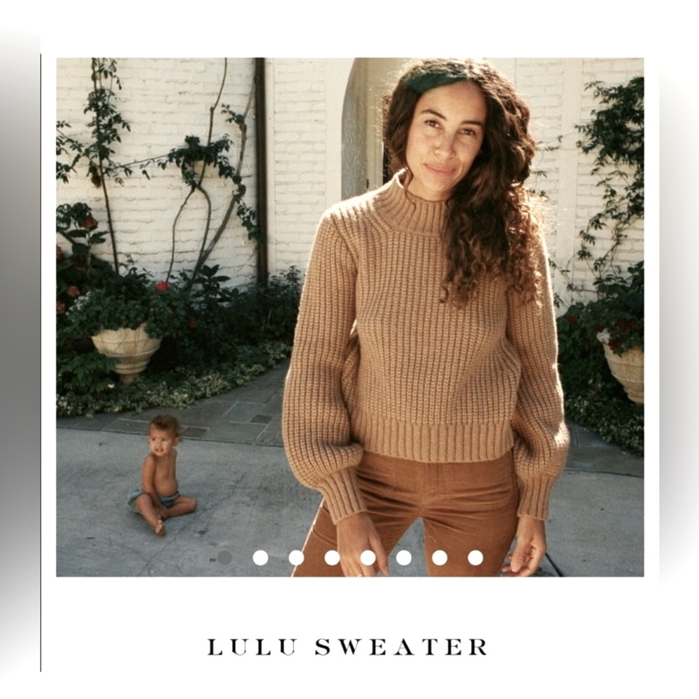DOEN Lulu Chunky Pullover Sweater Oatmeal Beige - Size XS